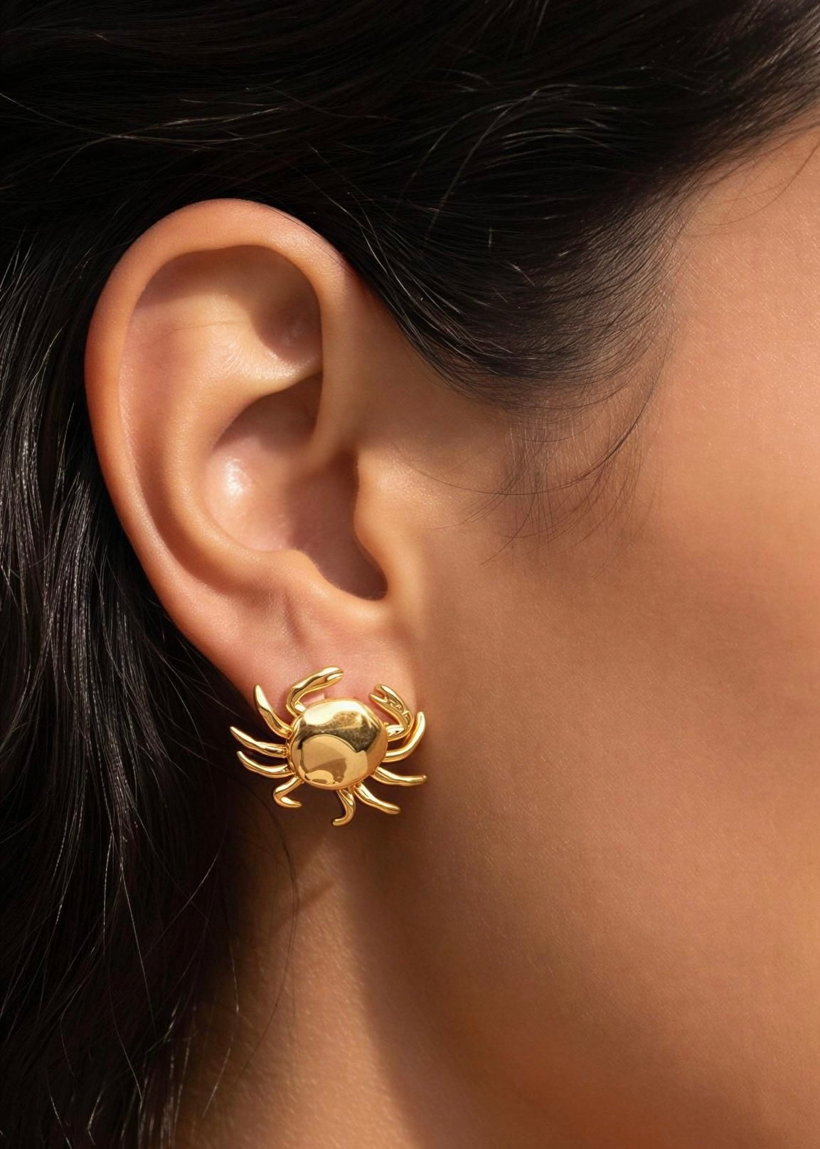 Aretes Cangrejos Dorados