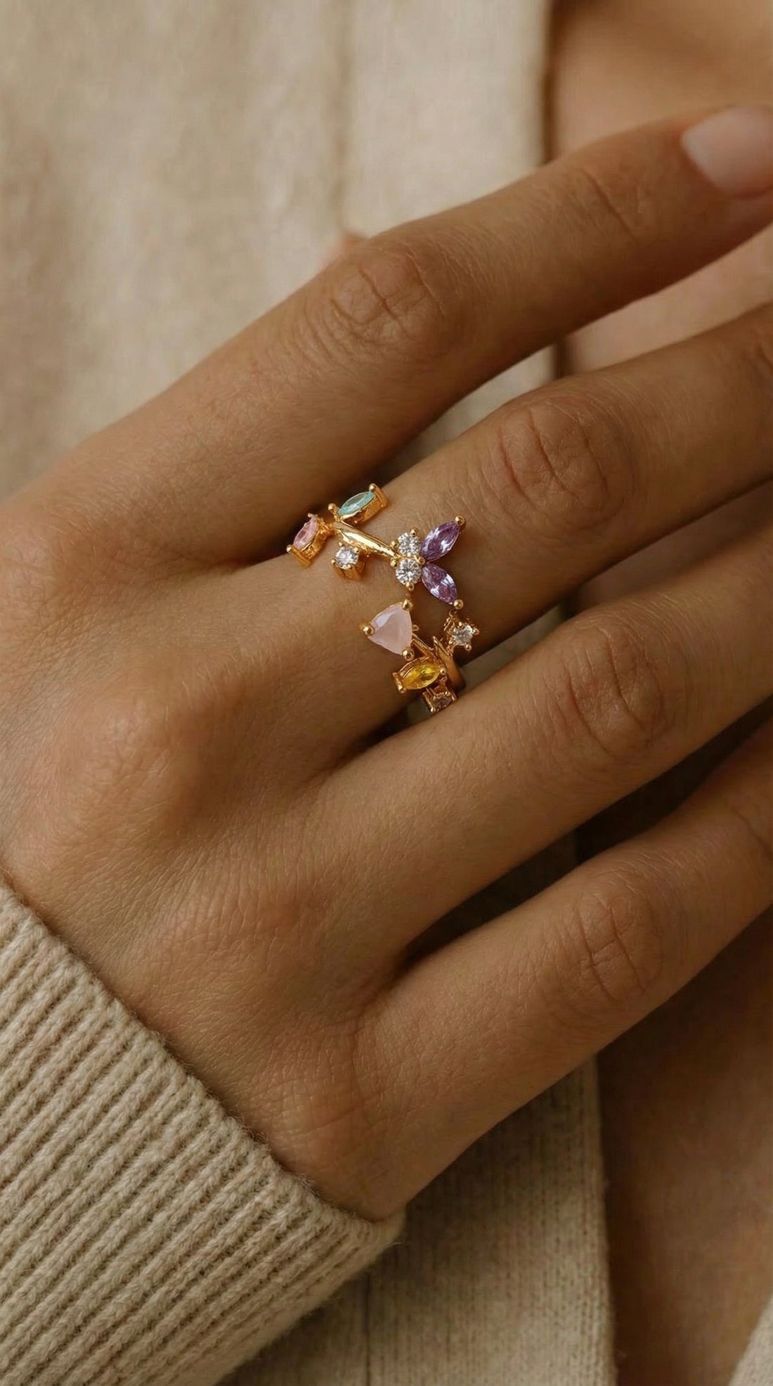 Anillo Jardín Dorado Ref: A2961