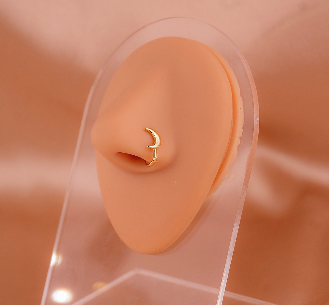 Clip Oreja/Nariz Luna Dorada Ref:E072