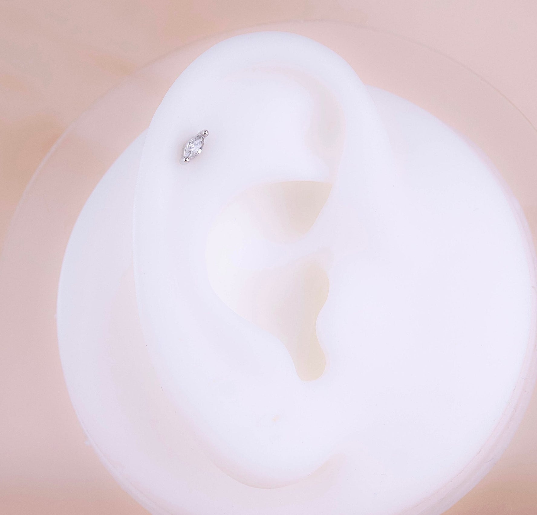 Piercing Lágrima Plateado Ref:H508