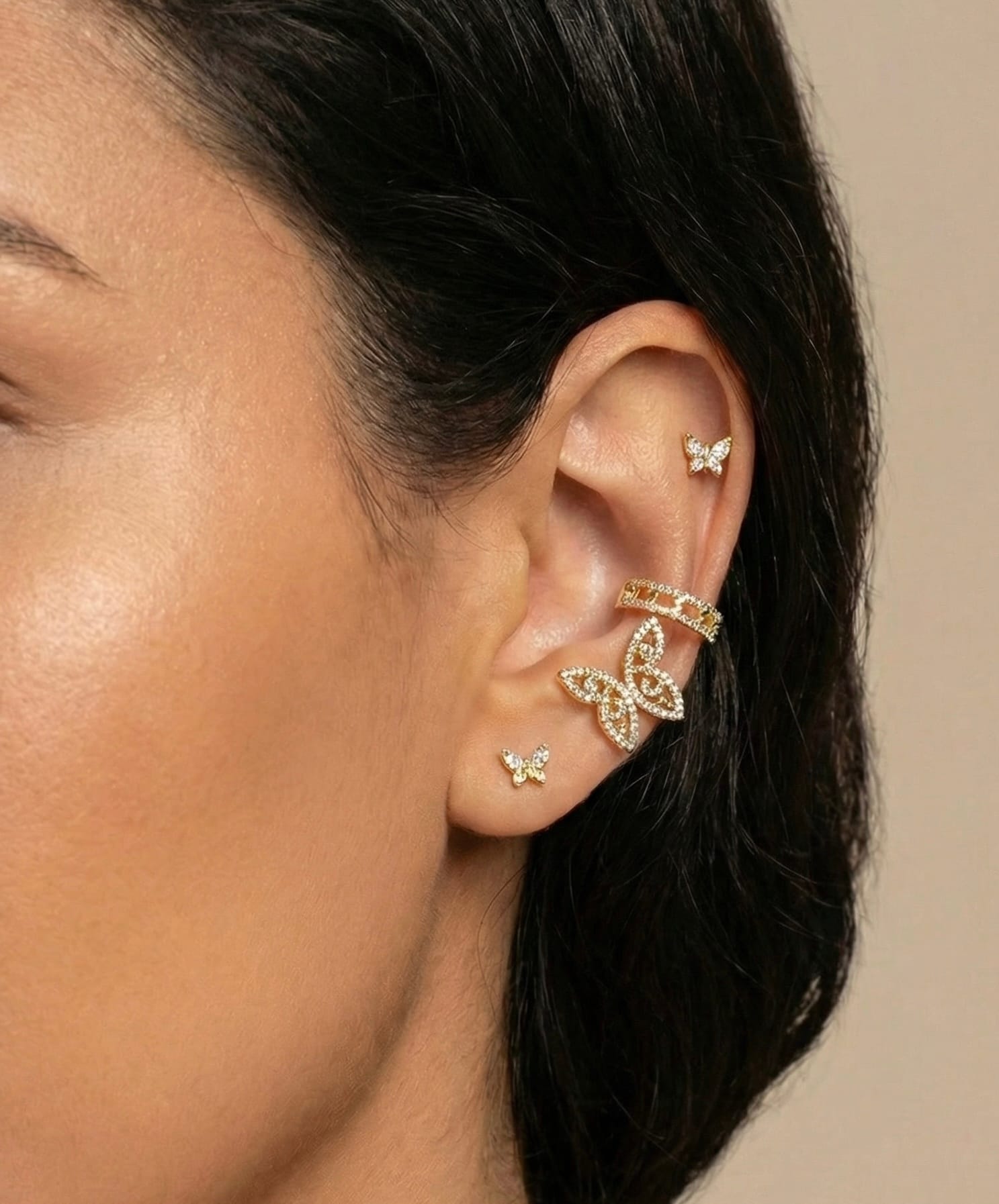 Set Aretes Alas De Mariposa Ref: K214