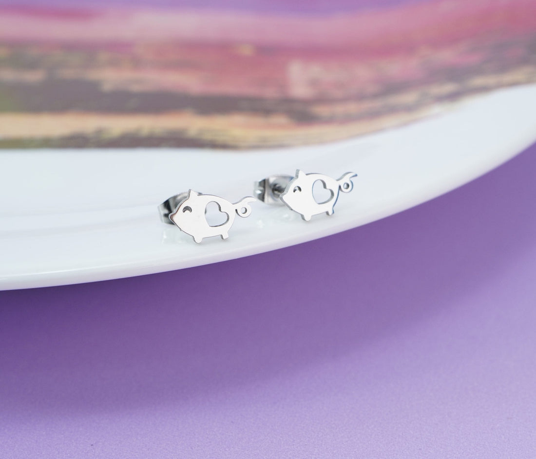 Topitos Cerditos Plateados Ref: L2652