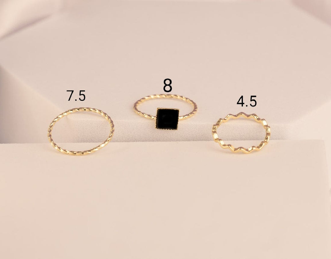 Set X 3 Anillos Kendra Dorados Ref: J110