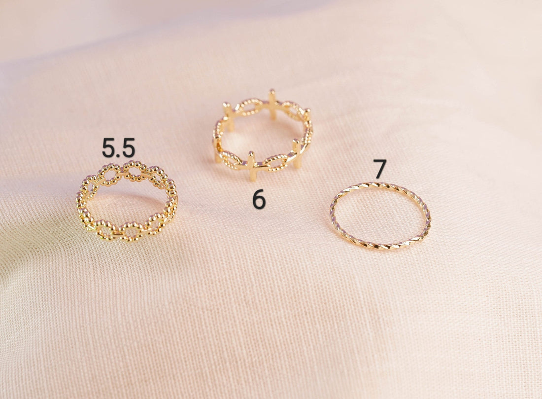 Set X 3 Anillos Ivanna Dorados Ref: J269