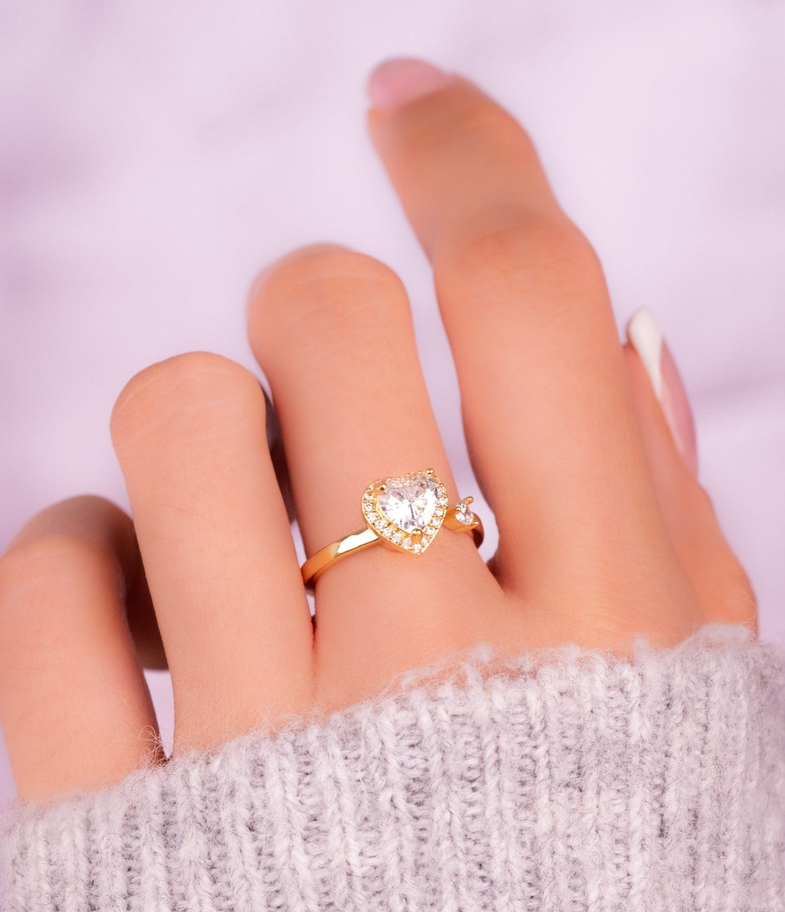 Anillo Ansiedad Corazón Dorado Ref: A1001