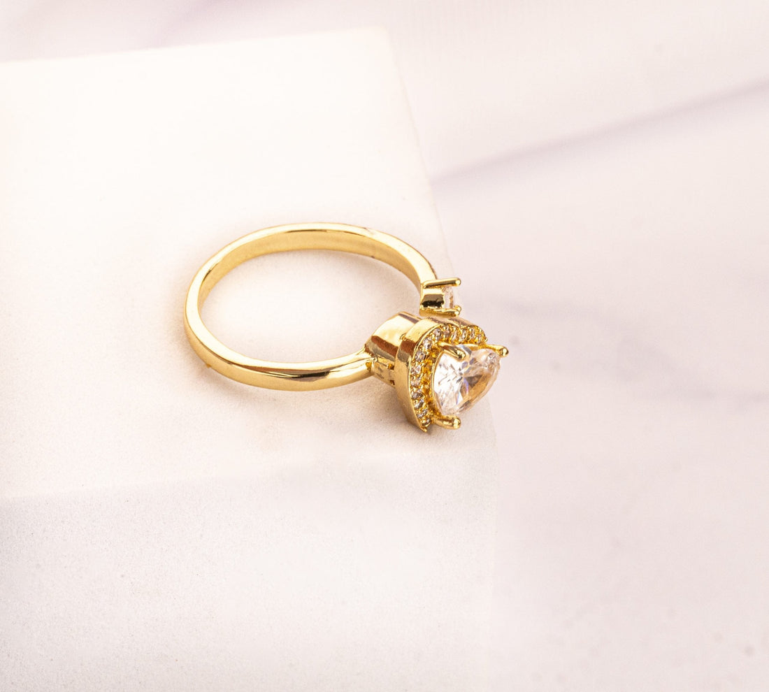 Anillo Ansiedad Corazón Dorado Ref: A1001