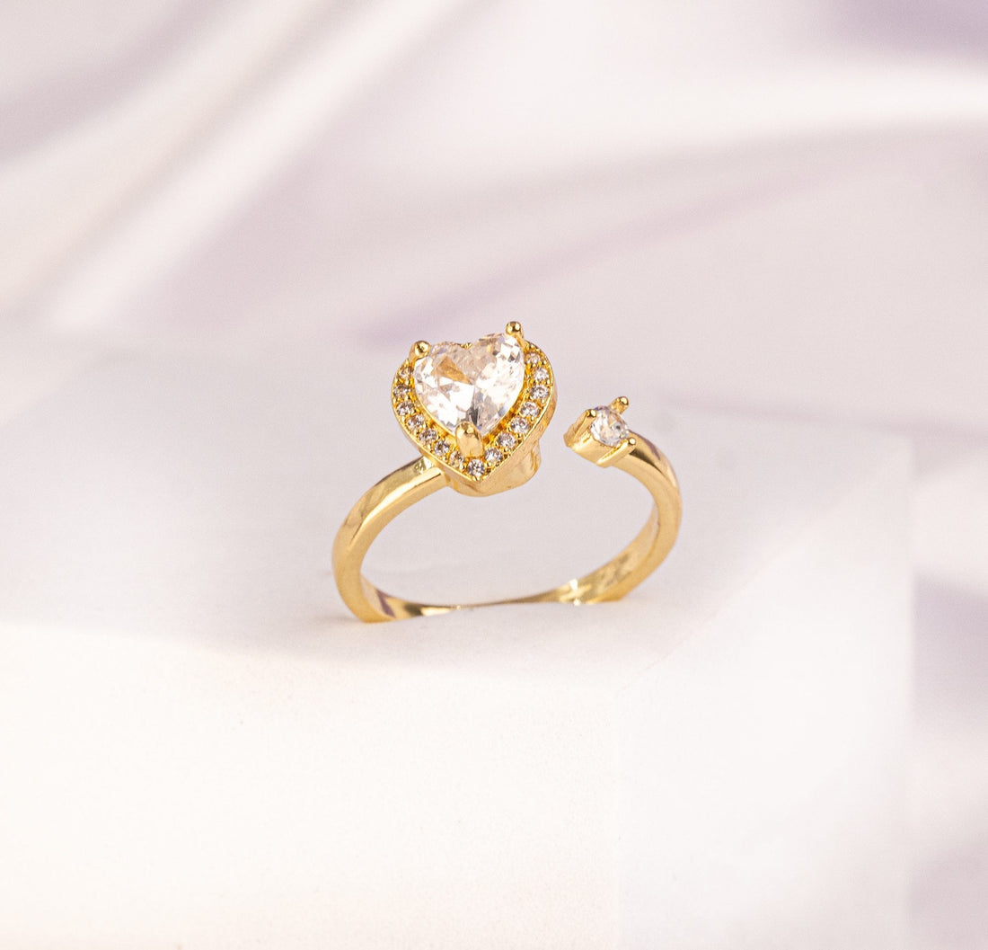 Anillo Ansiedad Corazón Dorado Ref: A1001