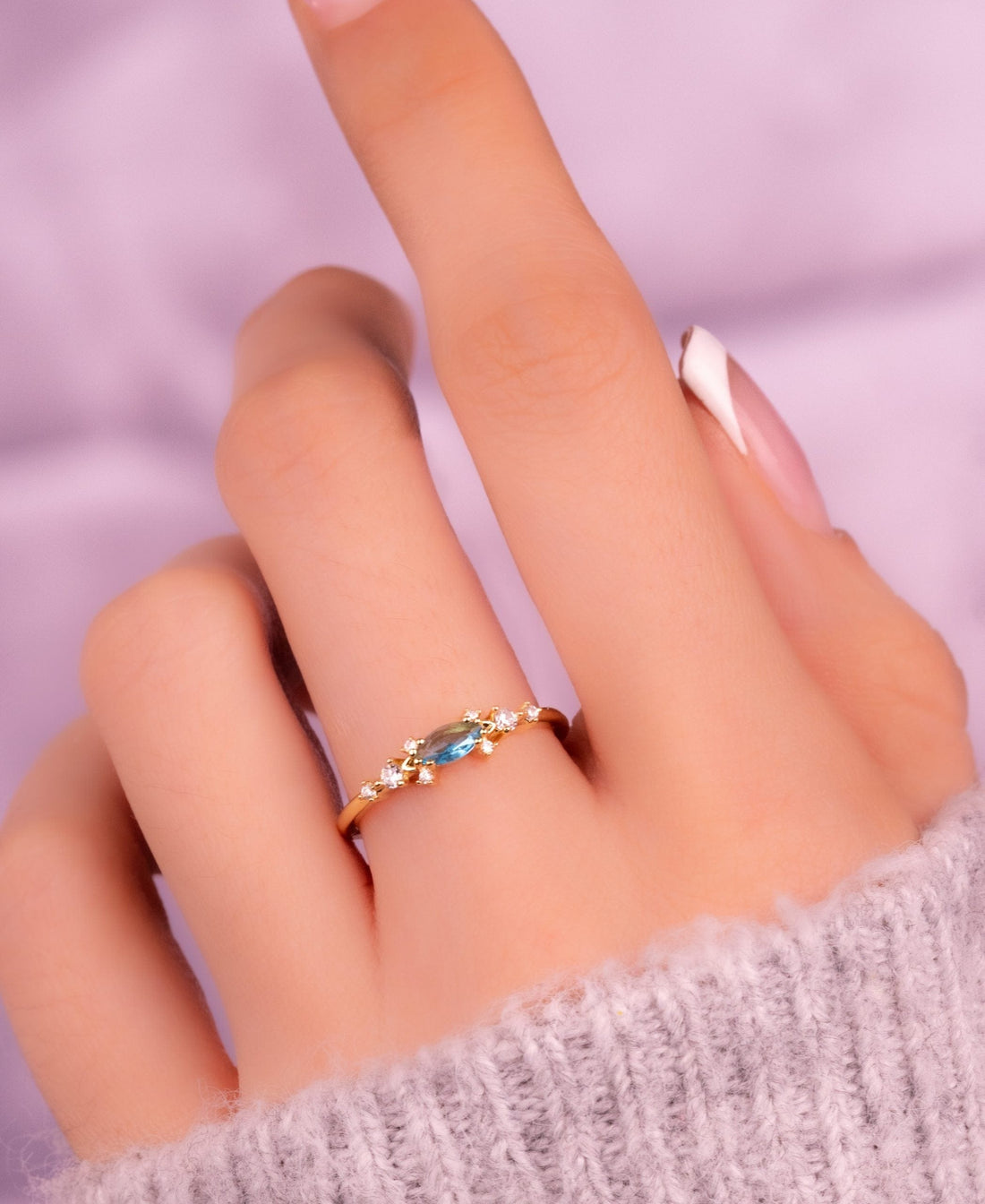 Anillo Celeste Ref: A522