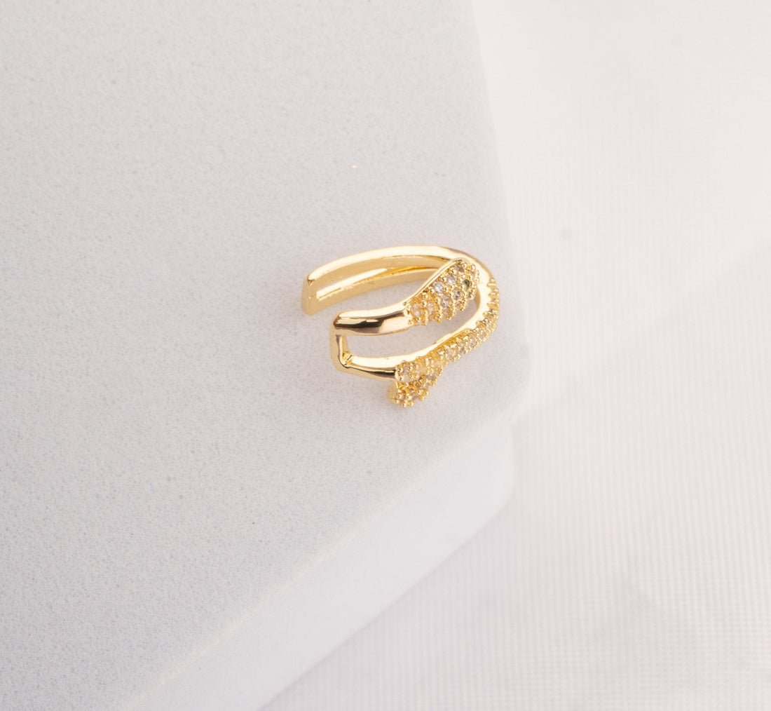 Ear Cuff Serpiente Dorado Ref: E130