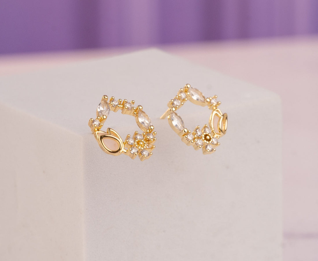 Aretes Rosalía Dorados Ref: B2022