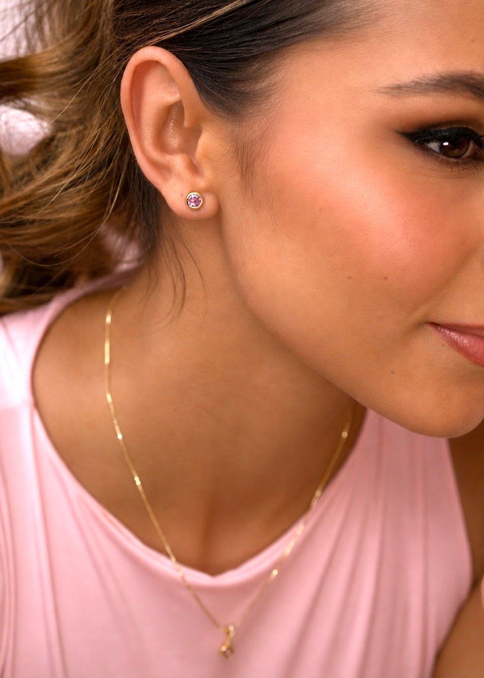 Set Cadena +Aretes Mía