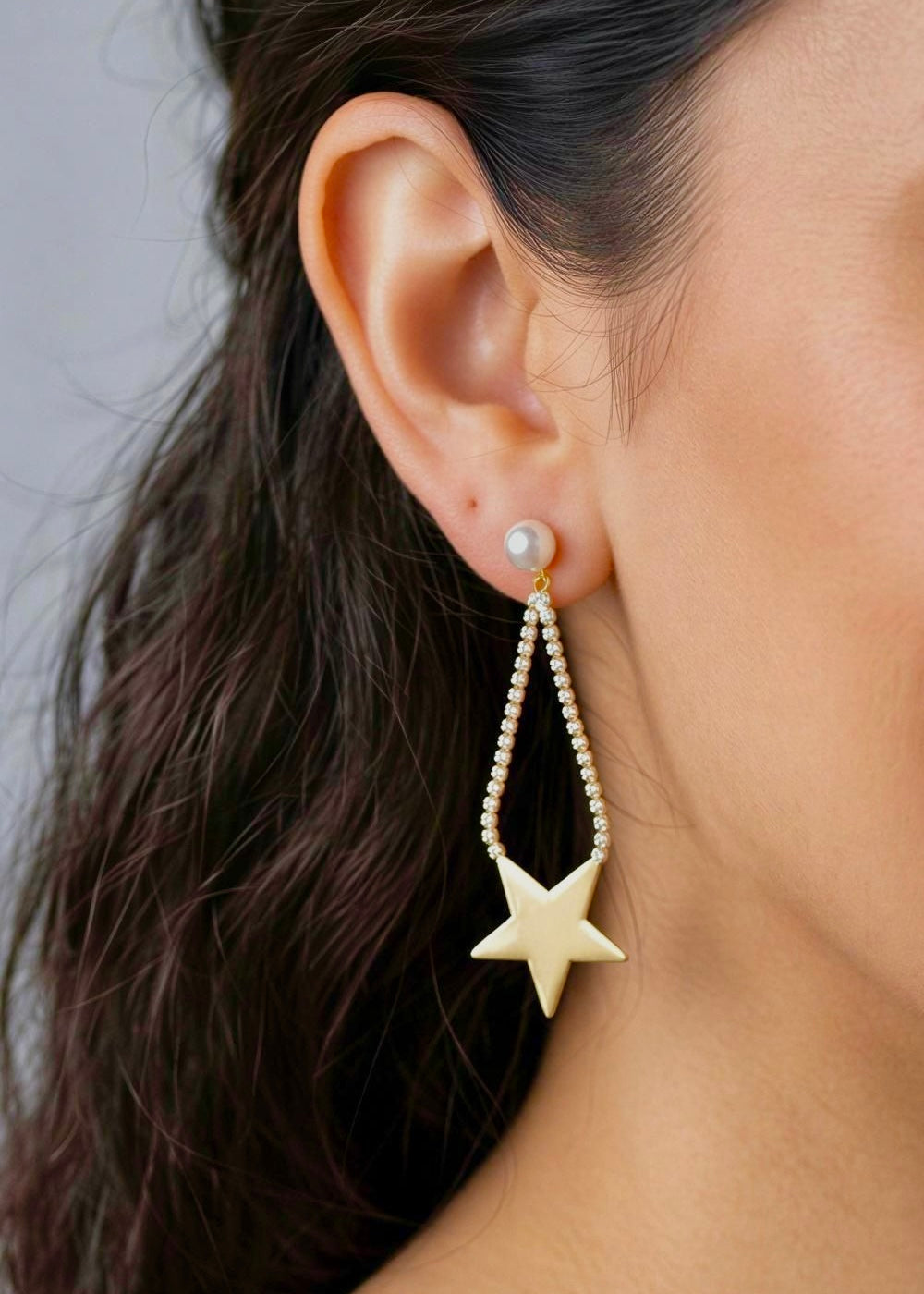 Aretes Estrellas Circones Dorados