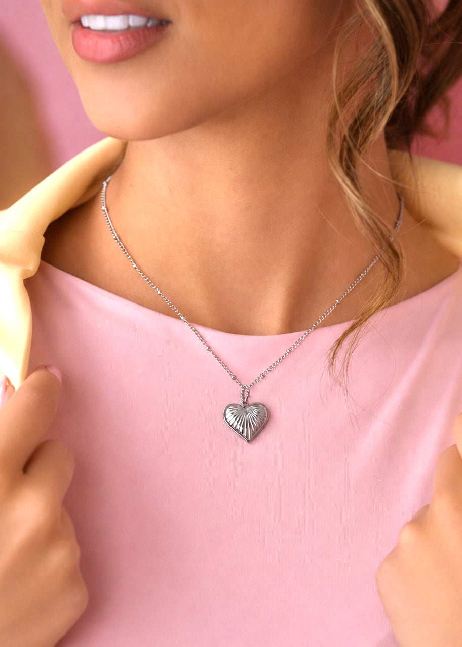 Collar Latido Plateado