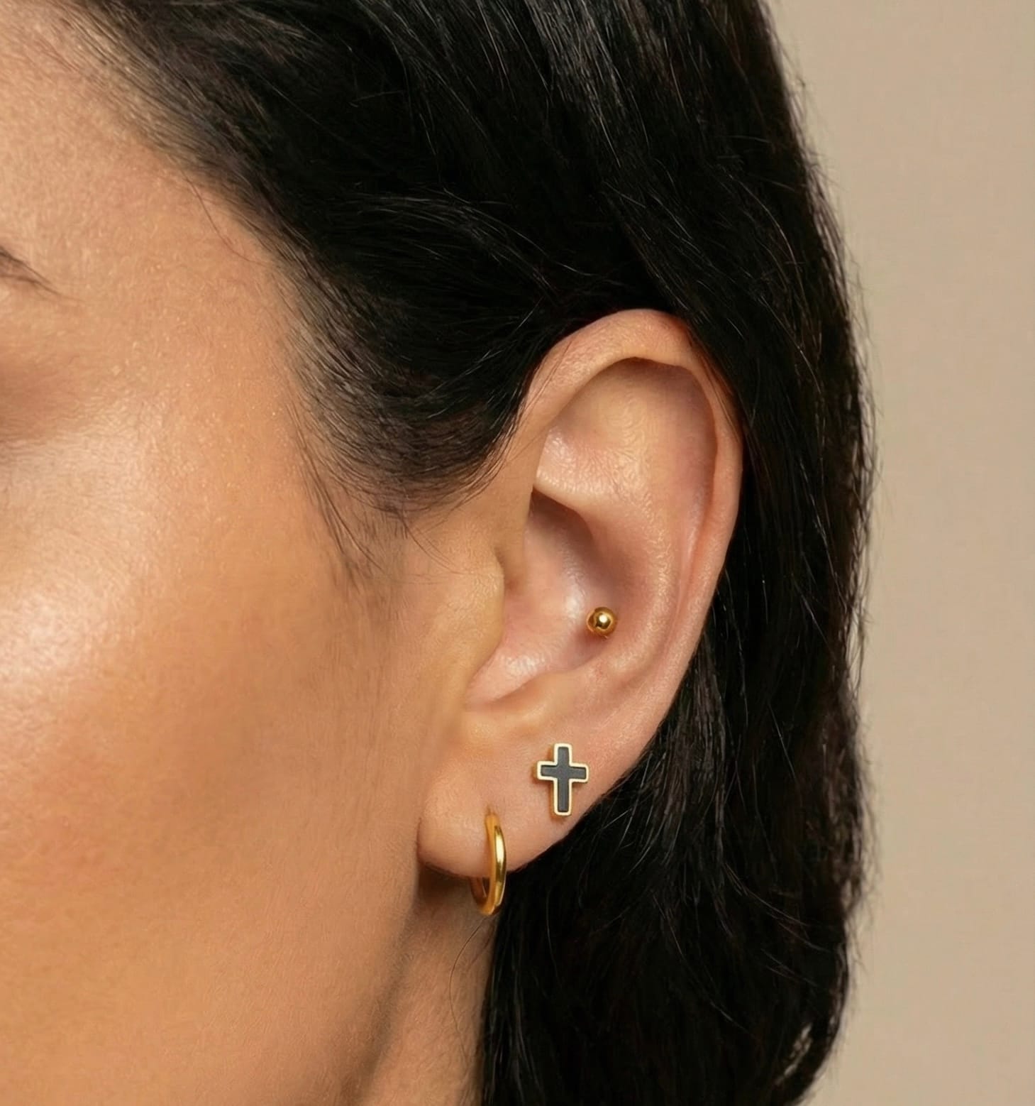 Set Aretes Cruces Candongas Ref:K511