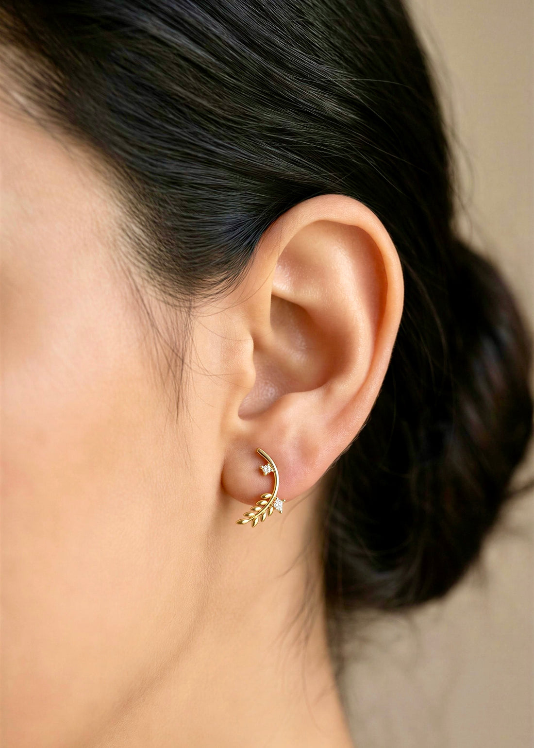 Aretes Espiga Dorados