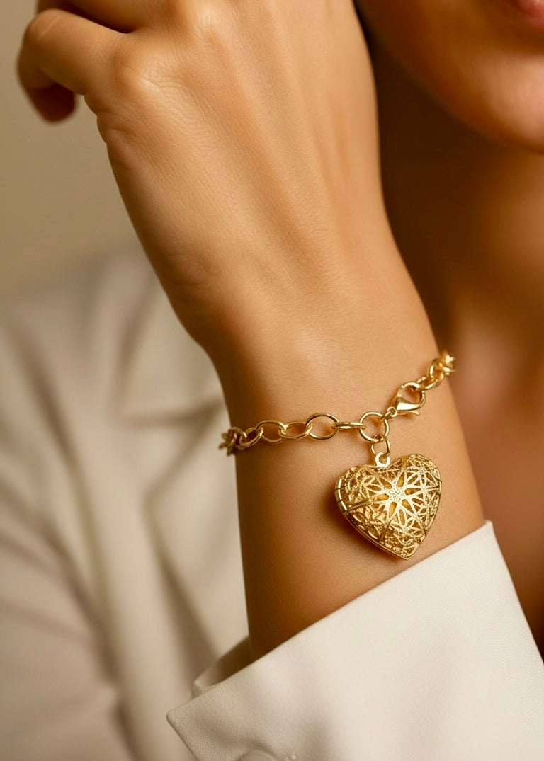 Pulsera Relicario Corazón