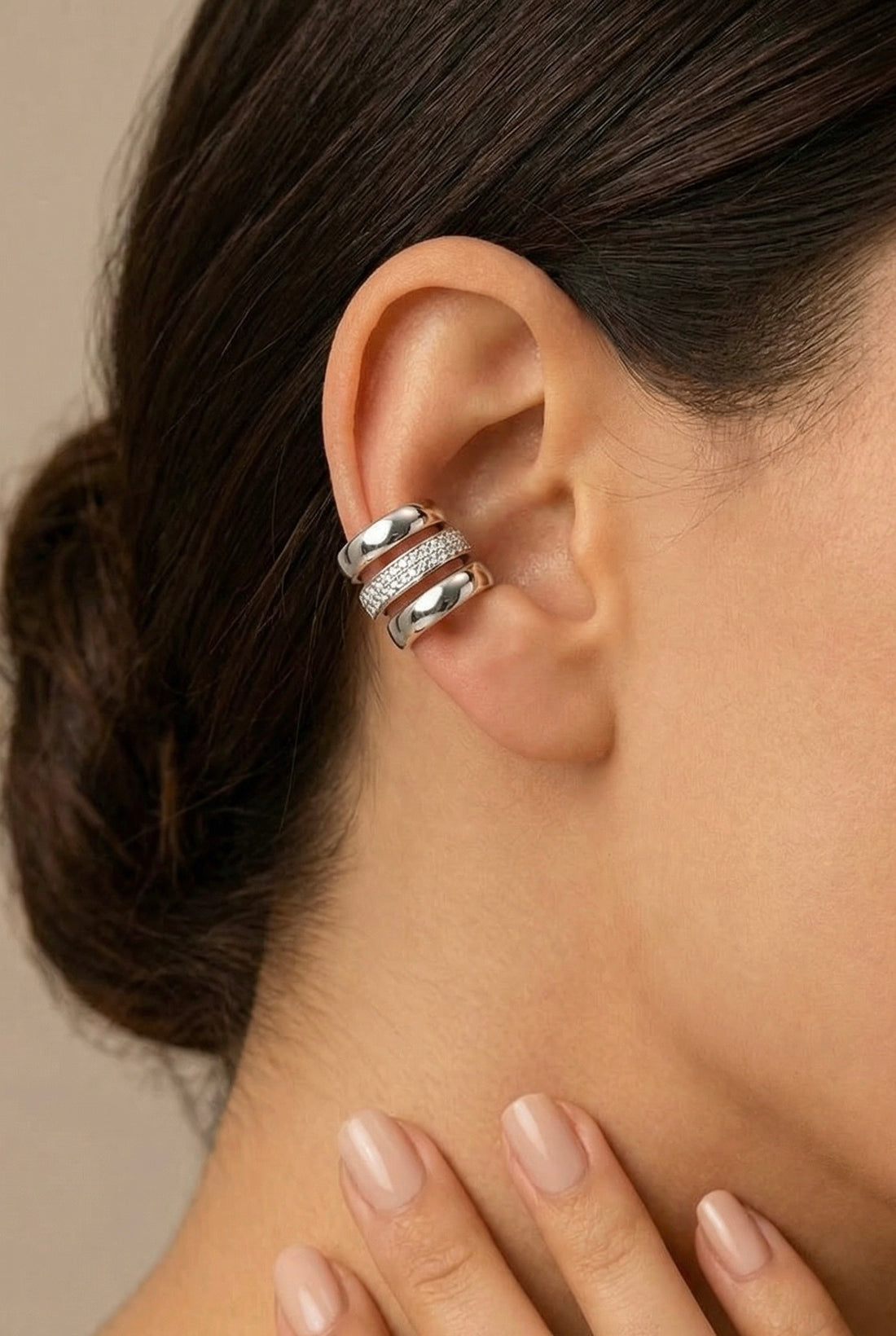 Ear Cuff Clea Plateado Ref: E1444