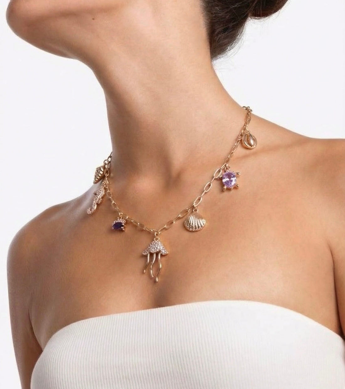 Collar Océano Dorado Ref: D463