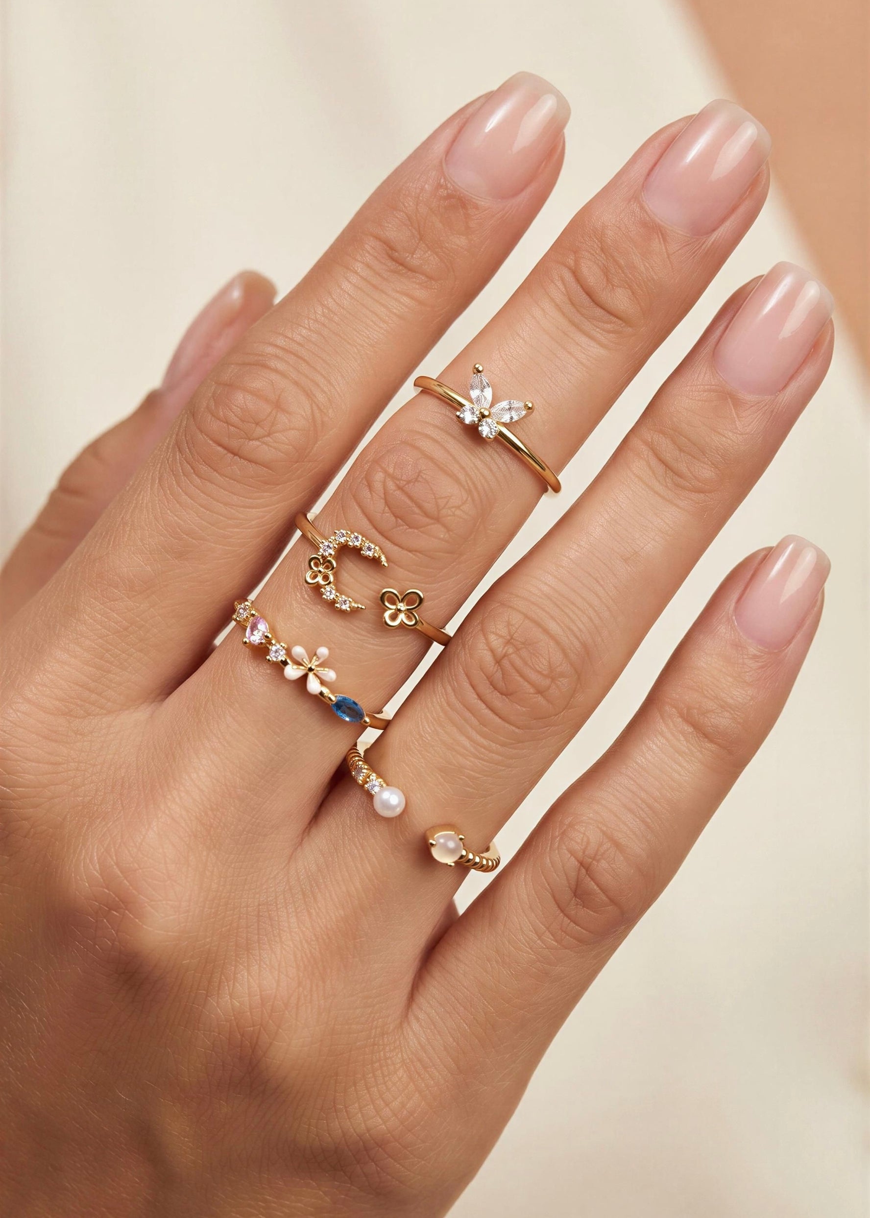 Set X4 Anillos Dafne