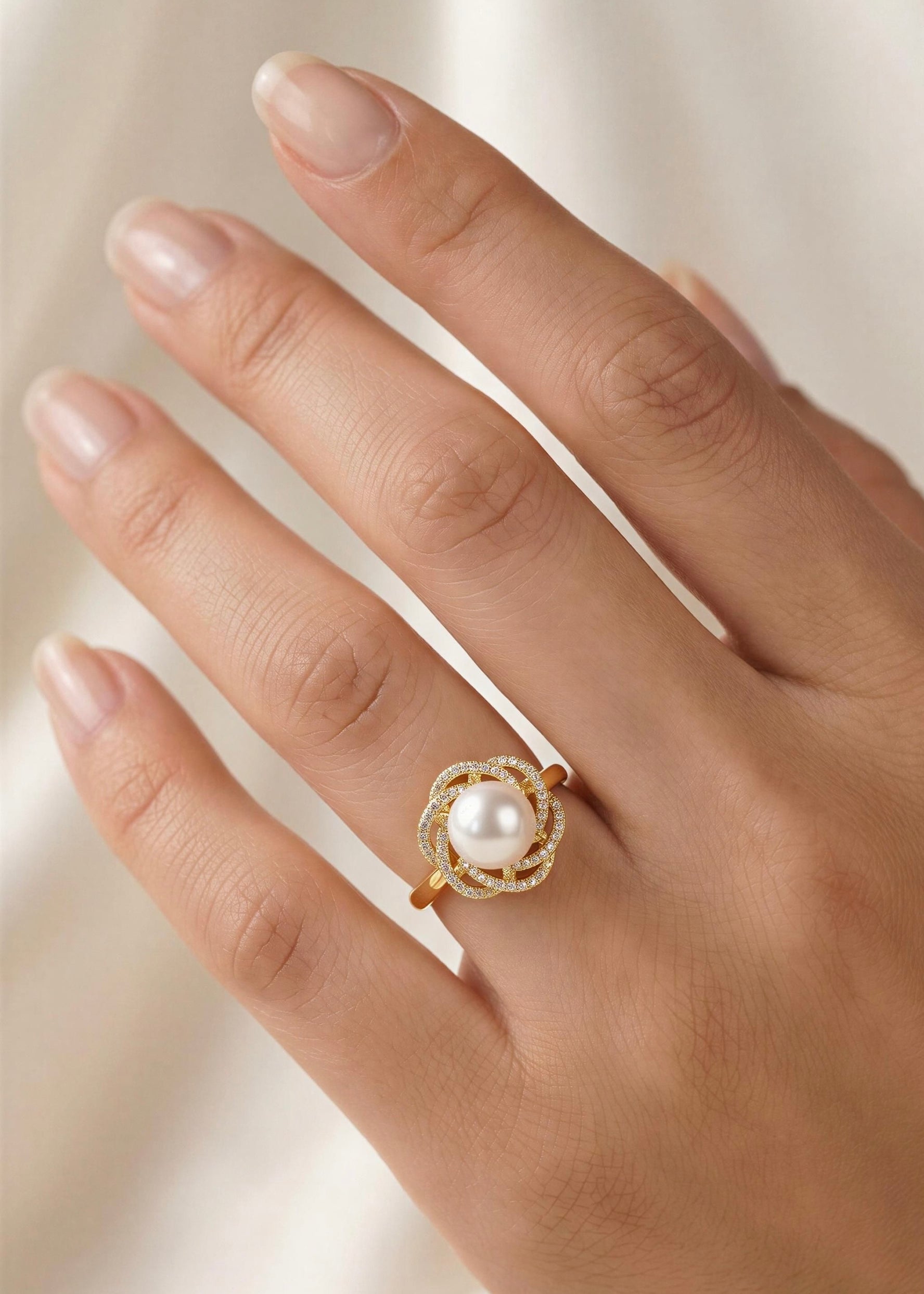 Anillo Rosa Perlada