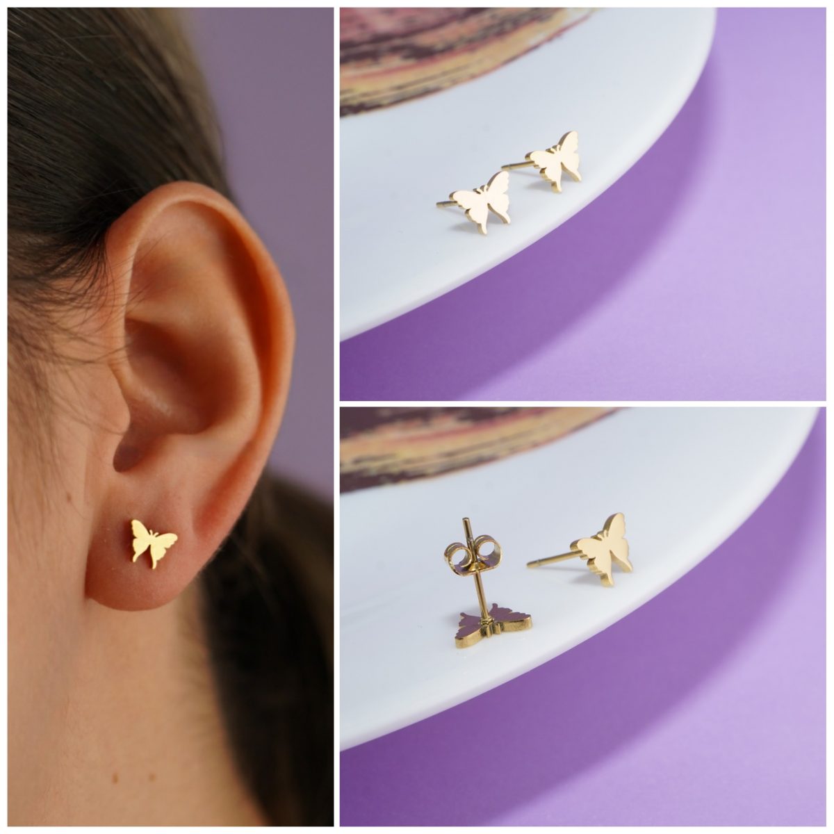 Topitos Mariposas Dorados Ref: L458