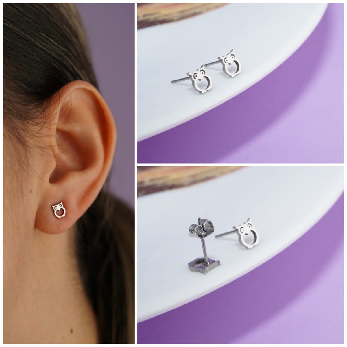 Topitos Búhos Plateados Ref: L1812