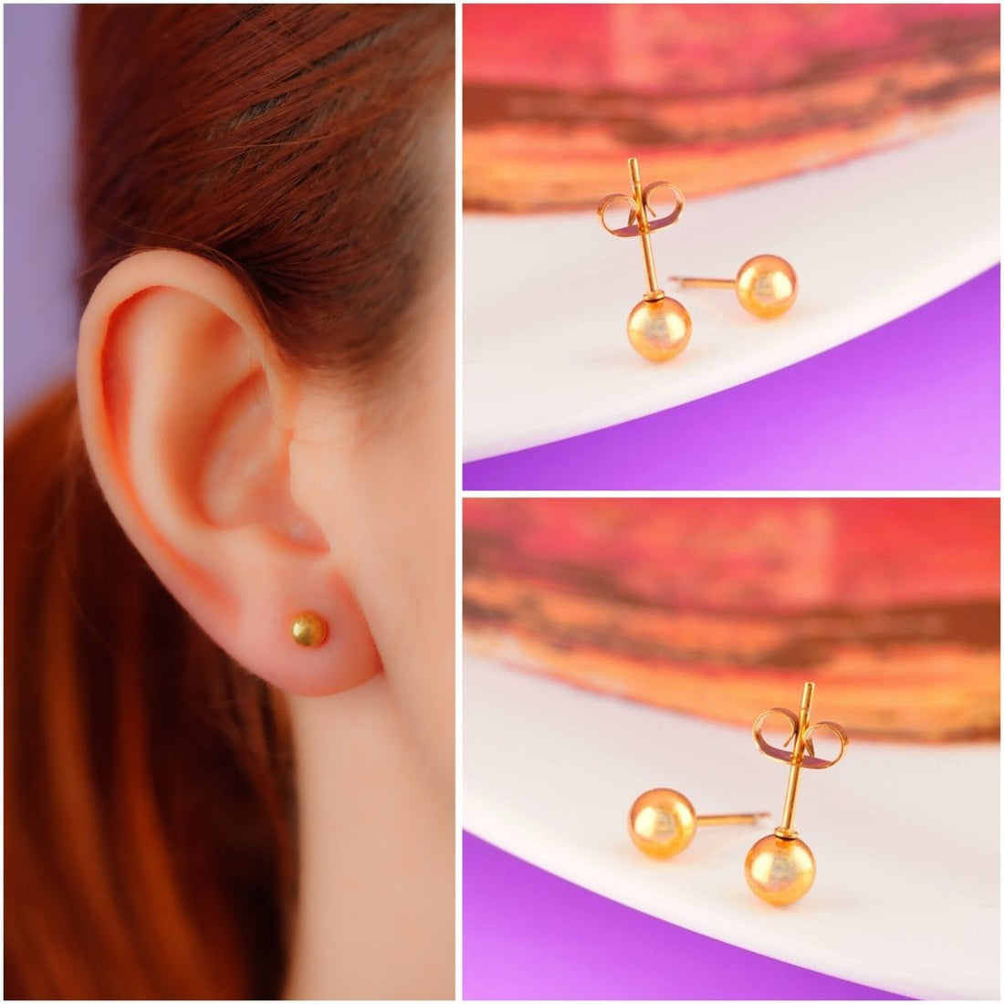 Topitos Balines Dorados Ref: L253