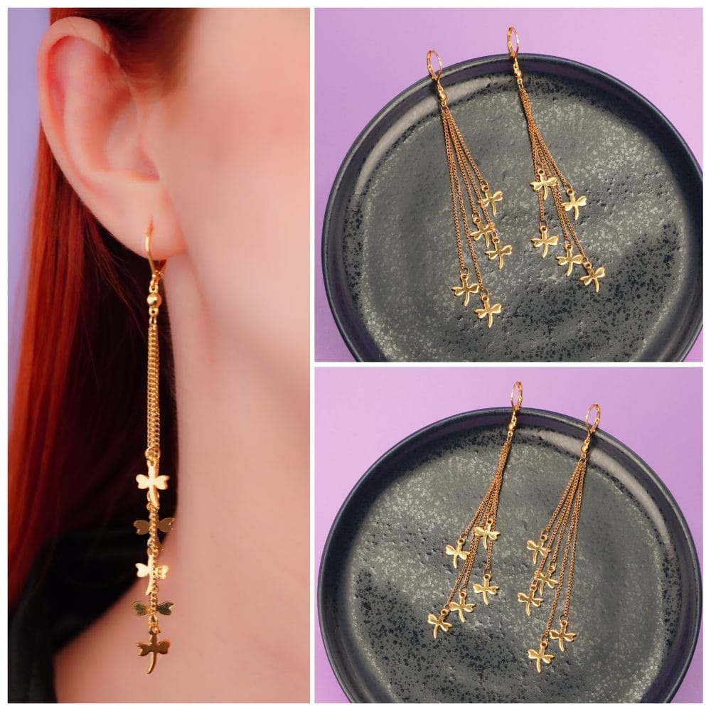 Aretes Lluvia De Libélulas Ref: B2202