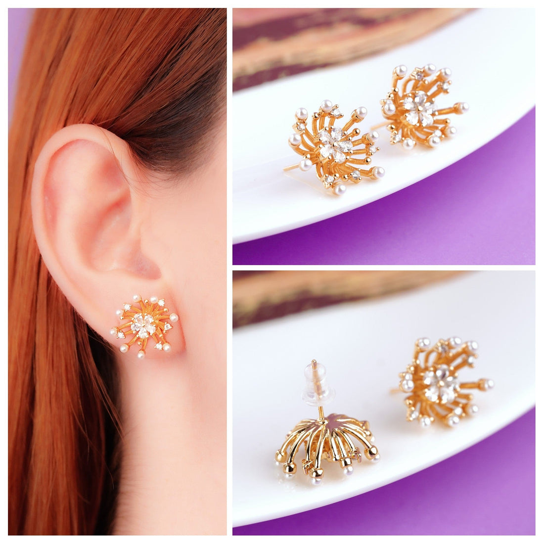 Aretes Alba Dorados Ref: B463