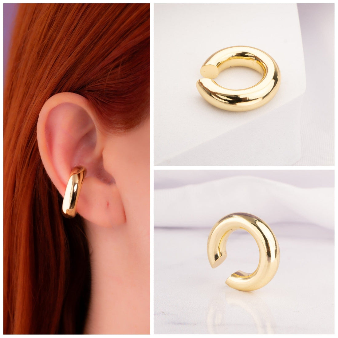 Ear Cuff Chunky Dorado Ref: E584