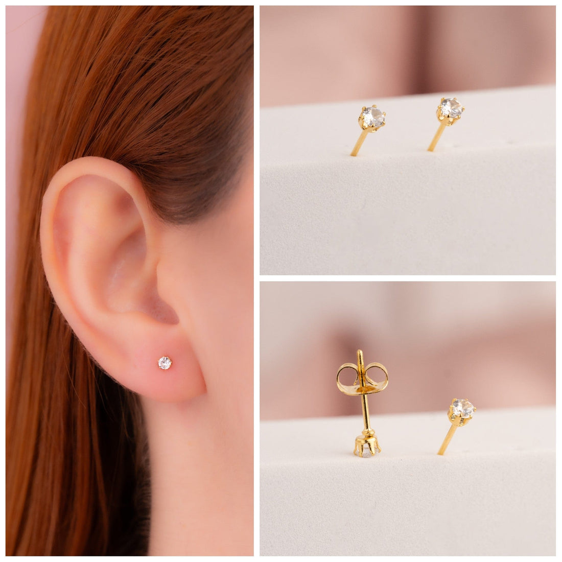 Topitos Circones Redondos Dorados Ref: L375