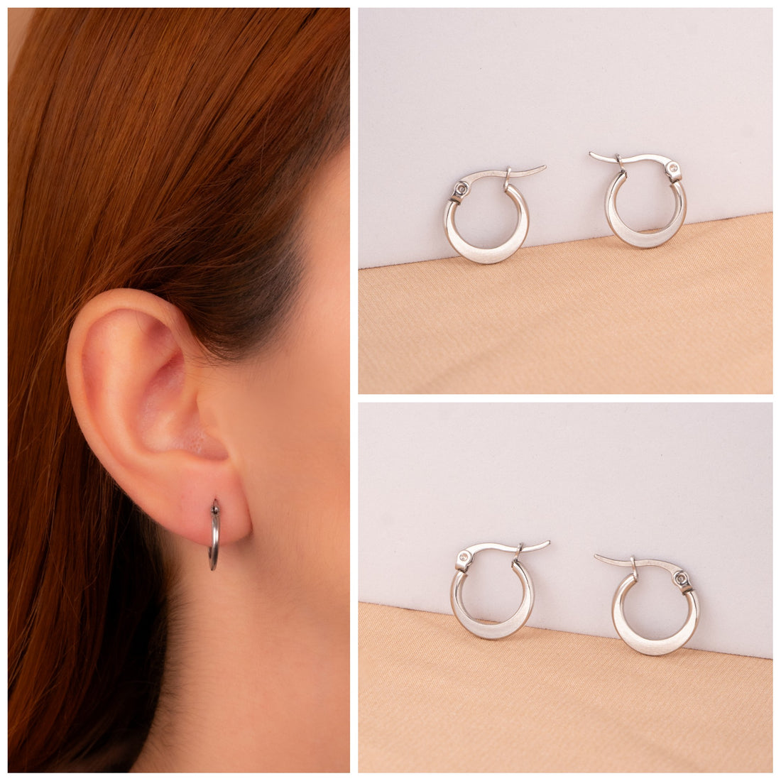 Candongas Planas Plateadas Ref:B2204