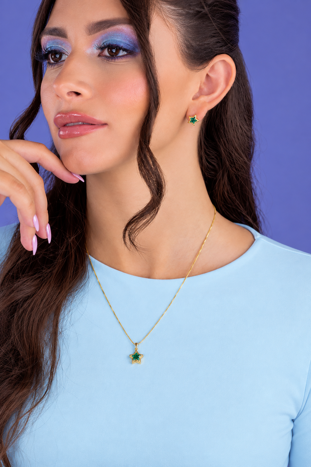 Set Cadena + Topos Estrella Esmeralda