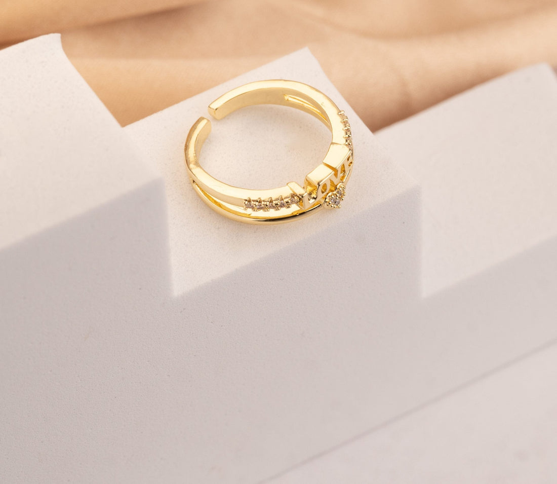 Anillo Love Dorado Ref: A381