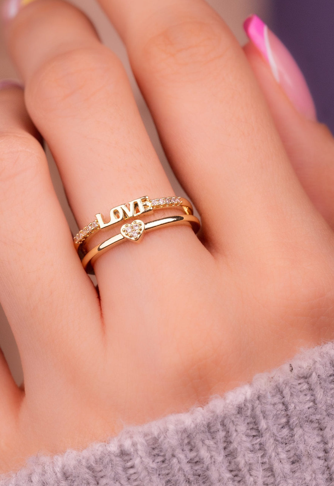 Anillo Love Dorado Ref: A381