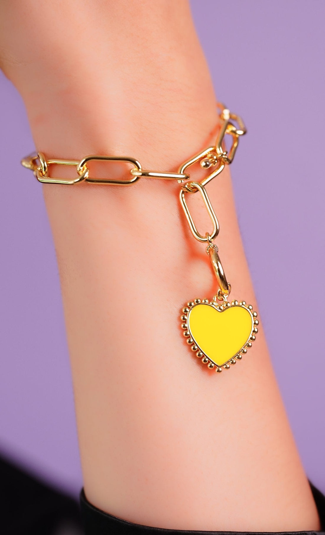Pulsera Corazón Mostaza Ref: I370
