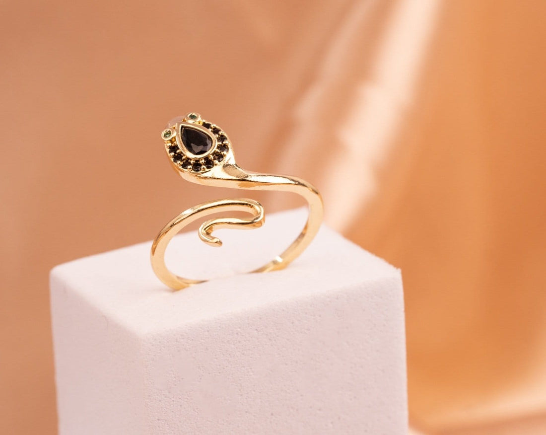 Anillo Serpiente Negra Ref: A1361