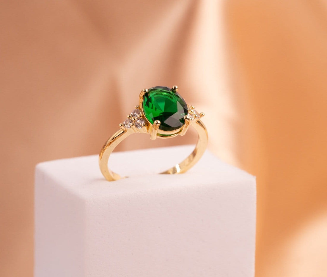Anillo Piedra Esmeralda Ref: A1481