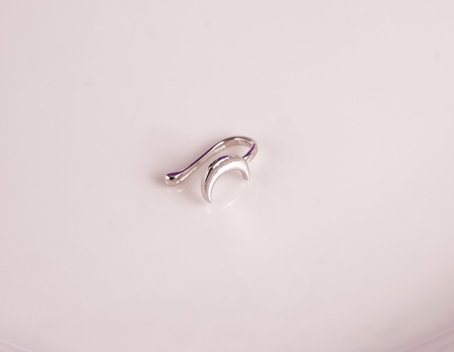 Piercing Clip Falso Nariz Luna Plateada Ref: H088