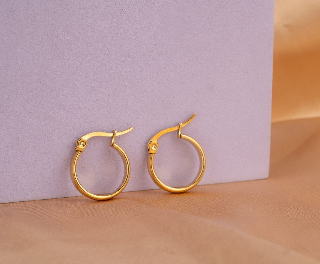 Candongas 15 mm Gruesas Doradas Ref: B2083