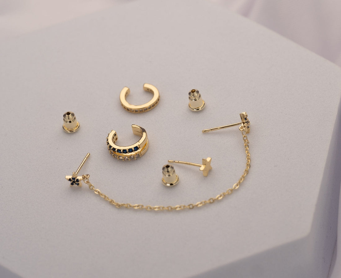 Set Aretes Altair Dorados Ref: K194