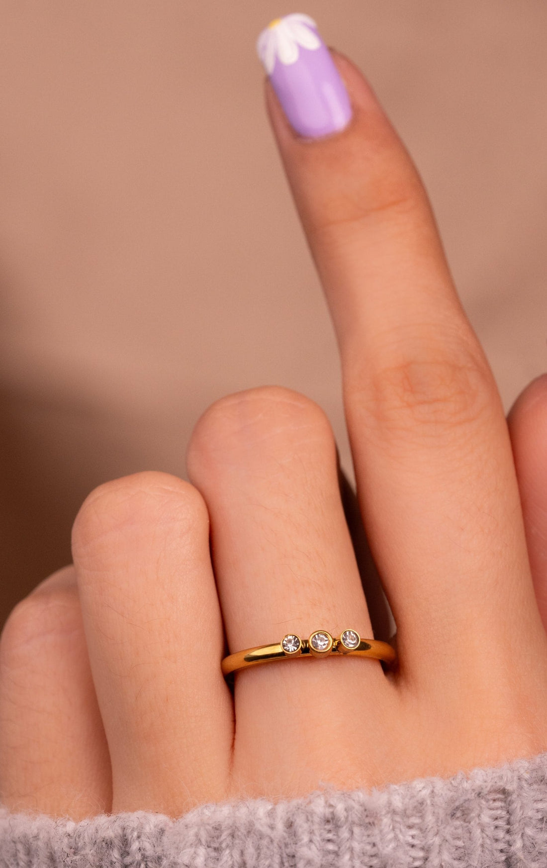 Anillo Lis Dorado Talla 7 Ref: A2440