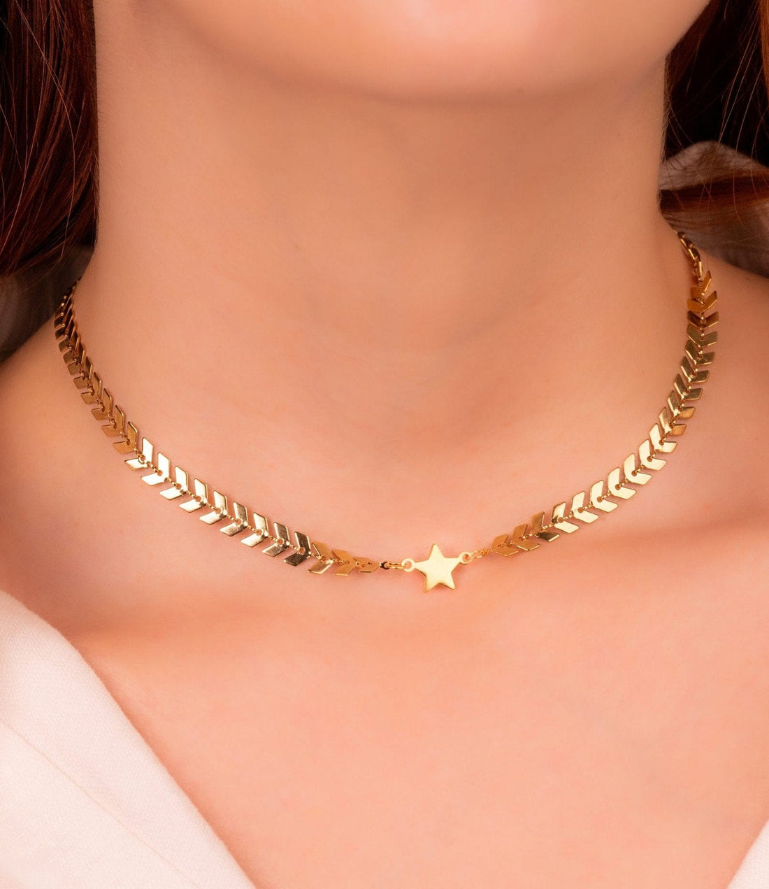 Chocker Espigas Estrella Dorado Ref: C263