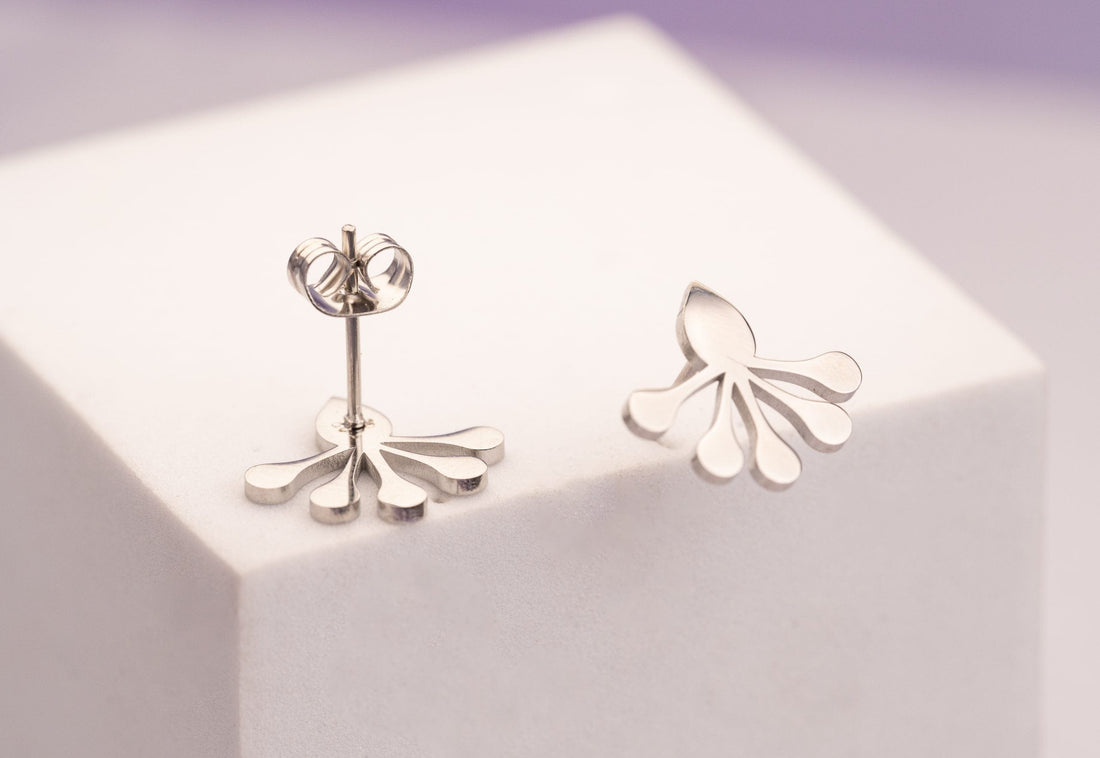 Aretes Splash Plateados Ref: B559