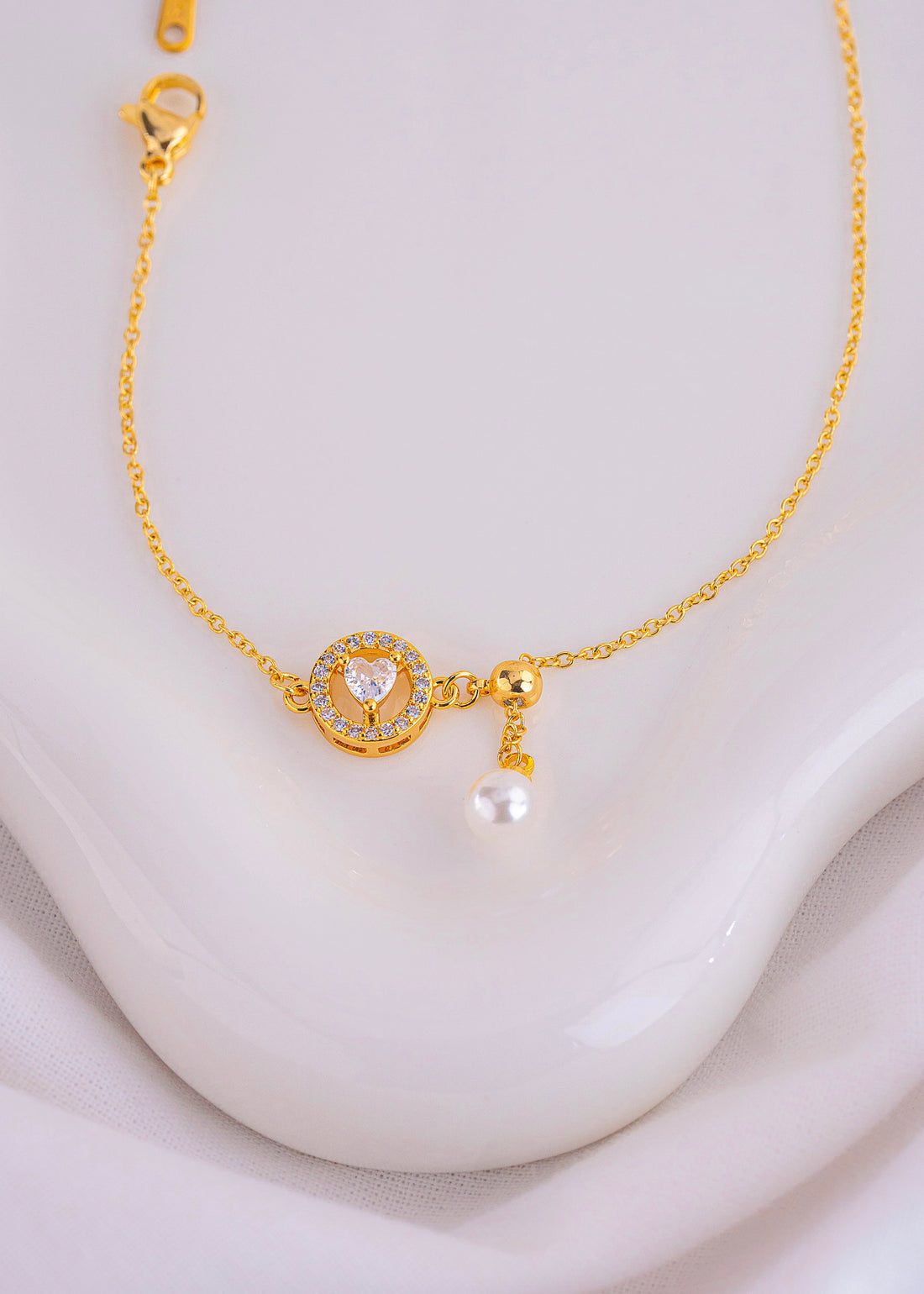 Pulsera Corazón Perla