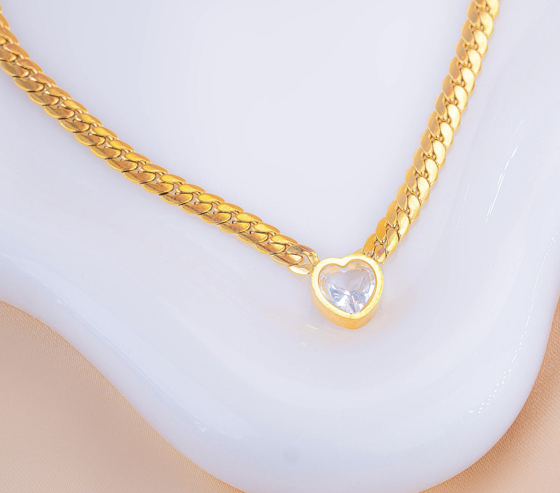 Collar Corazón Circón Ref:D643