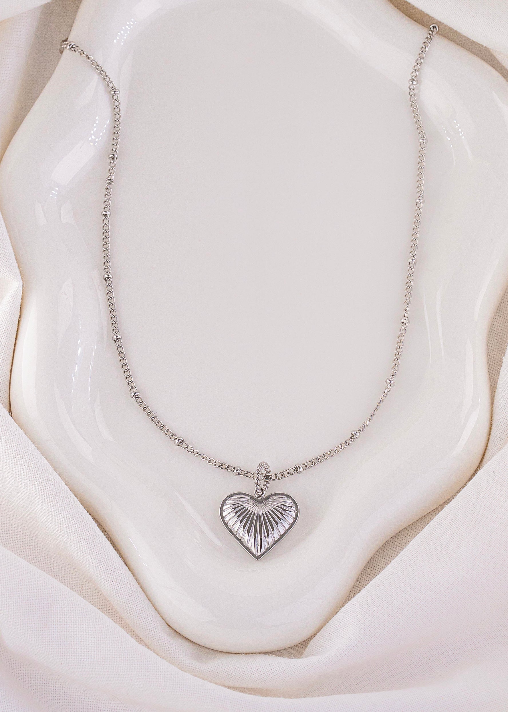 Collar Latido Plateado