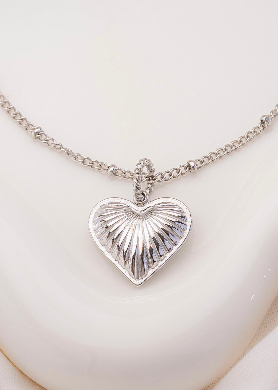 Collar Latido Plateado