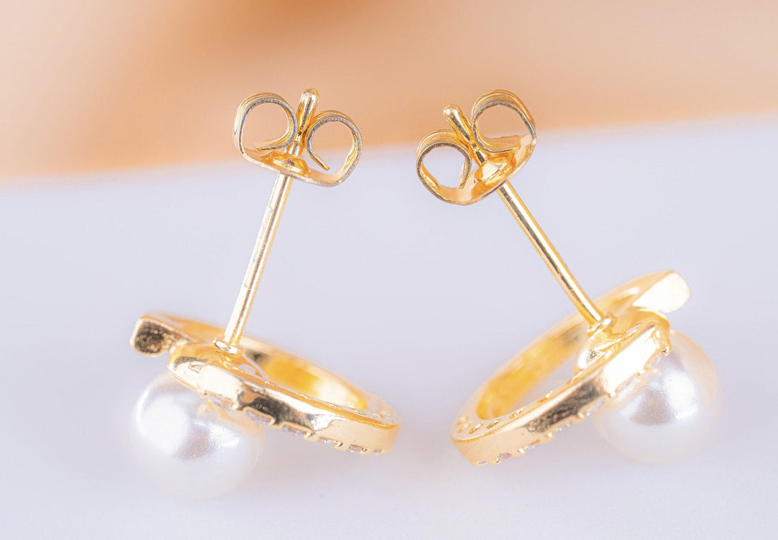 Aretes Orbe Dorados Ref: B2842