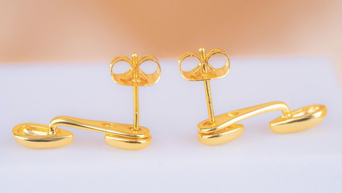 Aretes Mini Gotas Dorados Ref:B2523